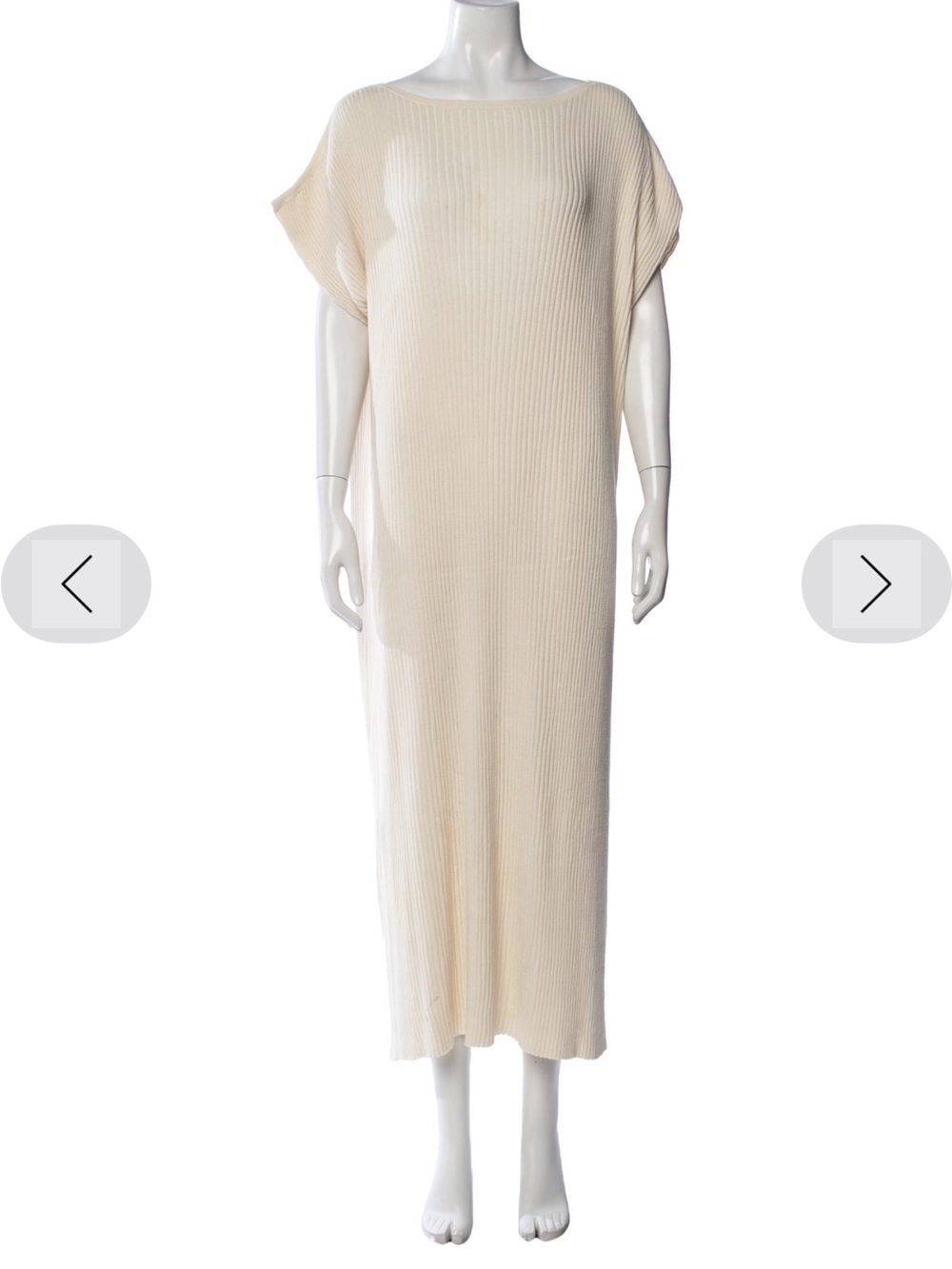 Lauren Manoogian Column Short Sleeve Ribbed Maxi Dress - Charcoal